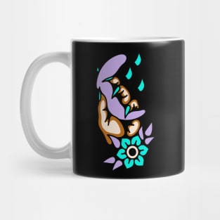 Hand moon flower Mug